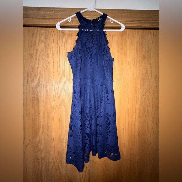 lulus homecoming dress. navy blue/dark blue. size small - Picture 3 of 5